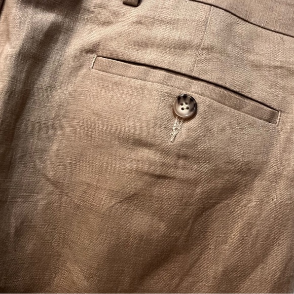 Men’s joseph and feiss 100% linen khaki pants size 37 - Picture 4 of 9
